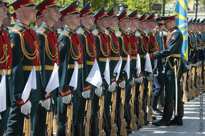 Президентский полк на красной площади