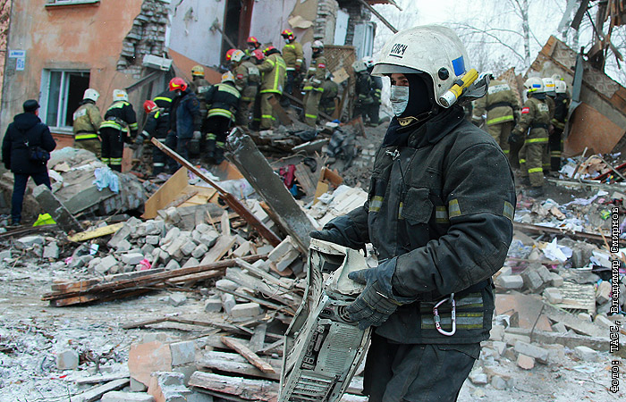 При взрыве газа в кирпичном доме