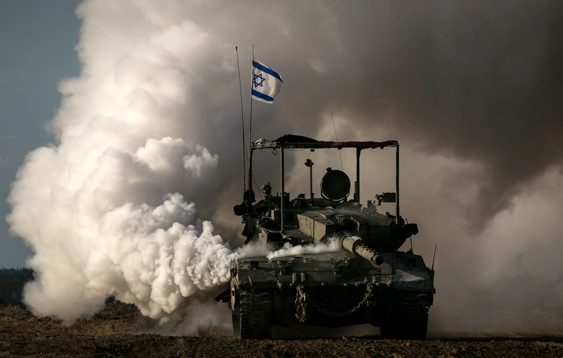 Израильский танк на границе с сектором Газа