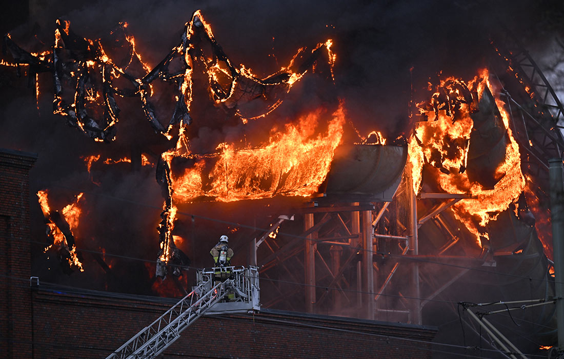 Пожар в парке развлечений "Лисеберг" в шведском Гетеборге