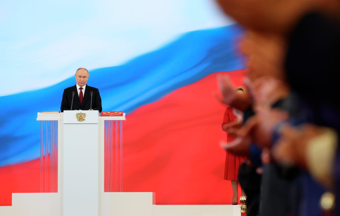 Владимир Путин на церемонии инаугурации в Кремле