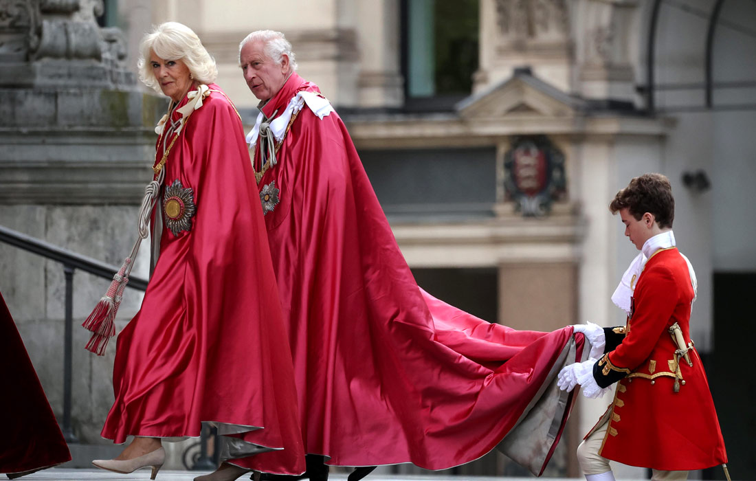 Король Великобритании Карл III и королева Камилла посетили службу в честь ордена Британской империи в соборе Святого Павла в Лондоне